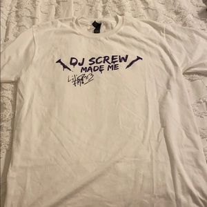 DJ Screw t-shirt signed by lil Flip